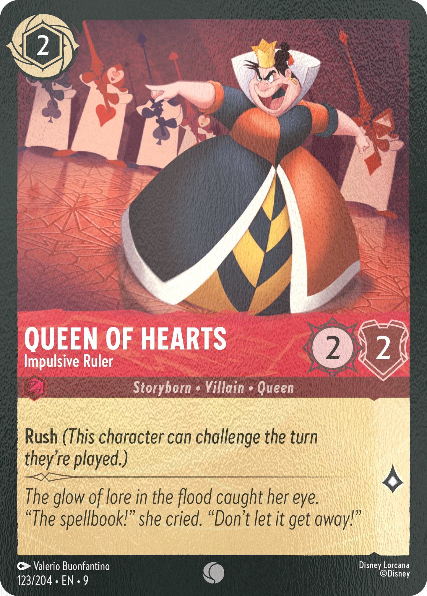 Queen of Hearts - Impulsive Ruler - 123/204 [Fabled] [Cold Foil]