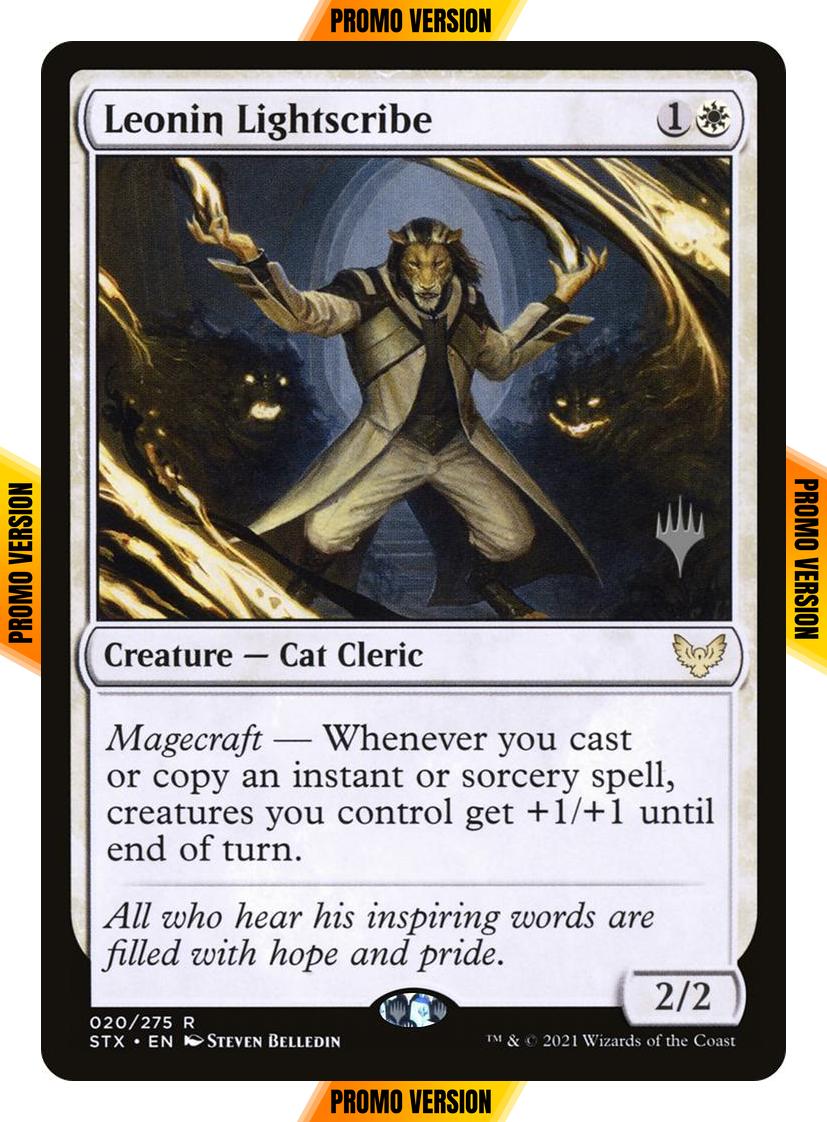 Leonin Lightscribe [Promo Pack] [20p] [Strixhaven: School of Mages Promos] [Non-Foil]