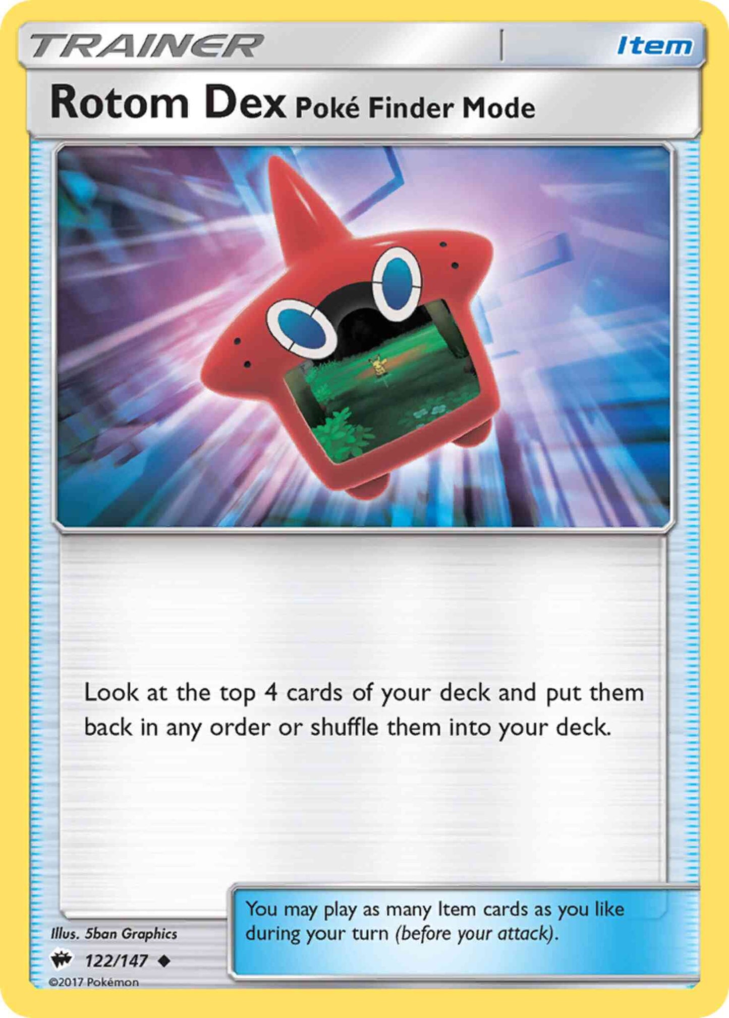Rotom Dex—Poké Finder Mode - 122/147 - Uncommon [sm3-122] [Reverse Holo]