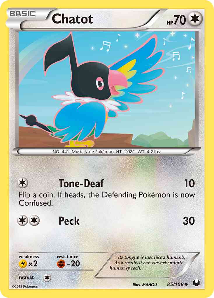 Chatot - 85/108 - Uncommon [bw5-85] [Non-Holo]