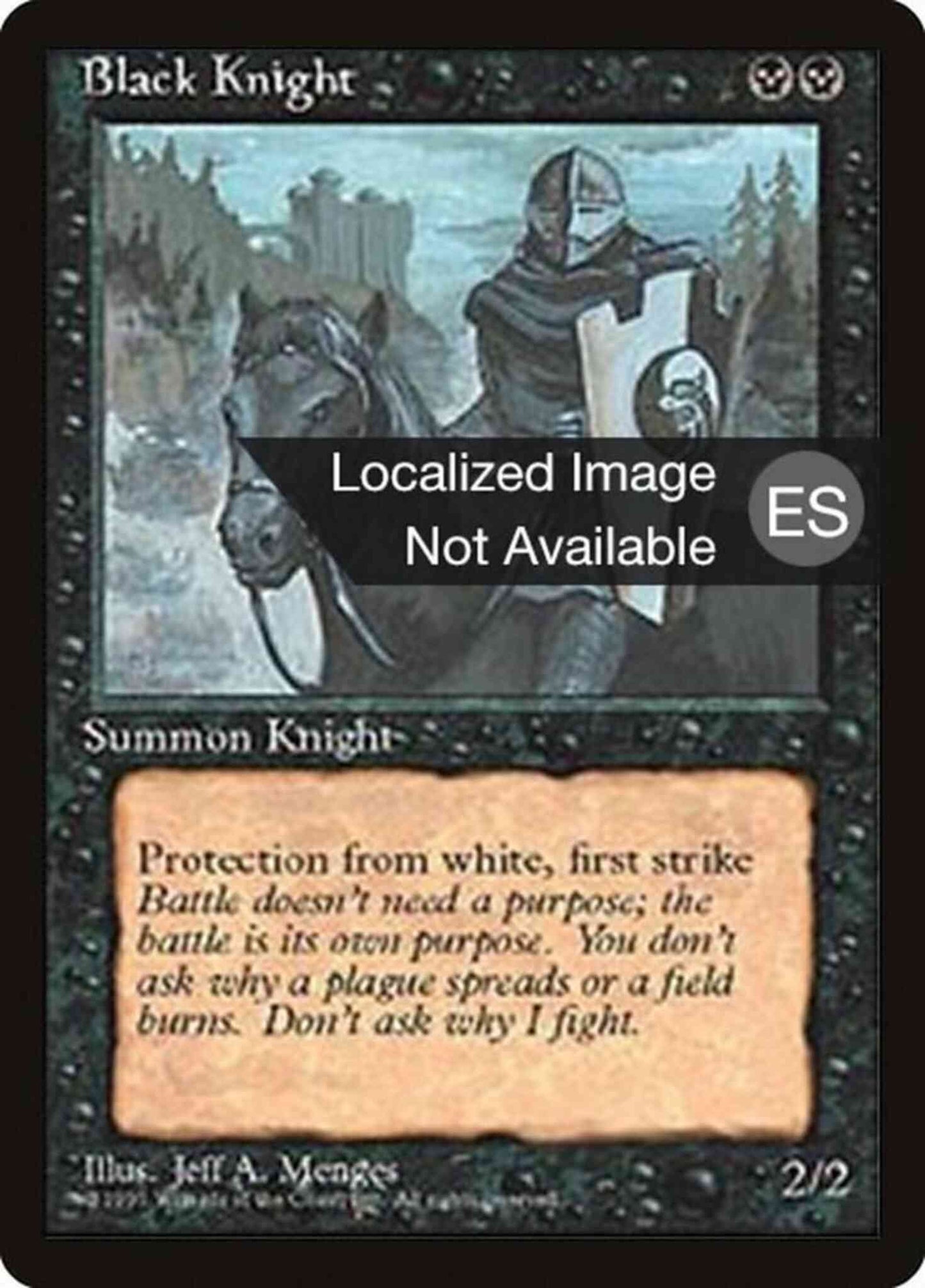 Black Knight - Spanish [121] [Fourth Edition Black Border: Spanish] [Non-Foil]