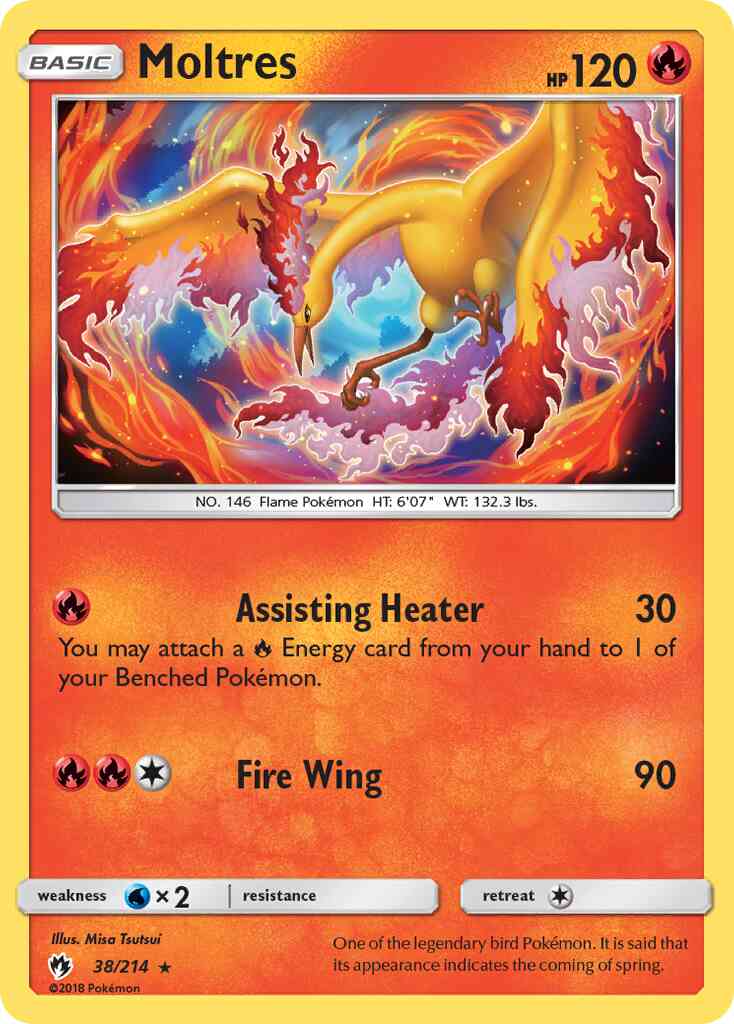 Moltres - 38/214 - Rare [sm8-38] [Non-Holo]