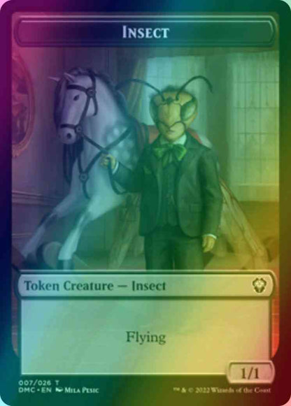 Insect Token (07) // Soldier Token (04) [DMC/DMU Set Symbol] [Dominaria United: Tokens] [Foil]