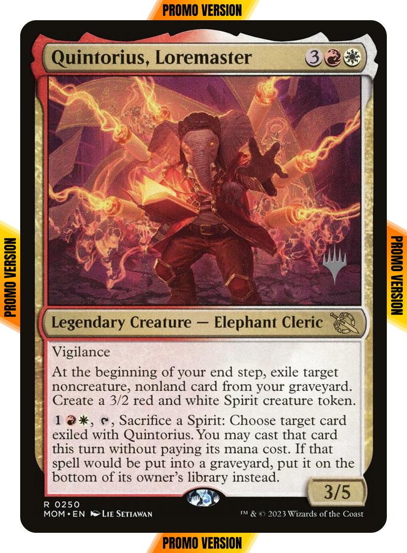 Quintorius, Loremaster [250p] [Promo Pack] [March of the Machine: Promos] [Non-Foil]