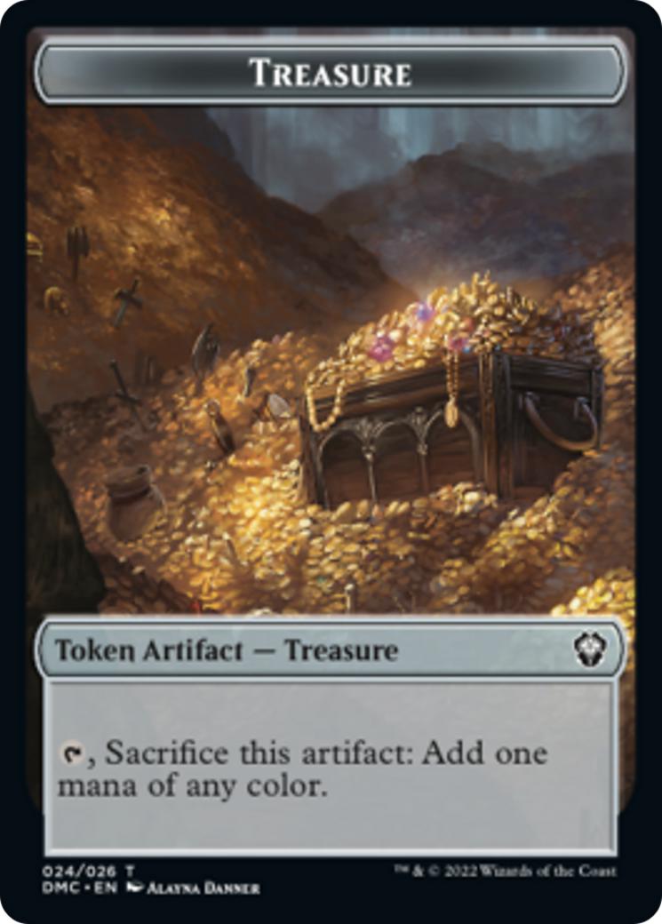 Elephant Token (09) // Treasure Token (24) [DMC/DMC Set Symbol] [Dominaria United: Commander: Tokens] [Non-Foil]