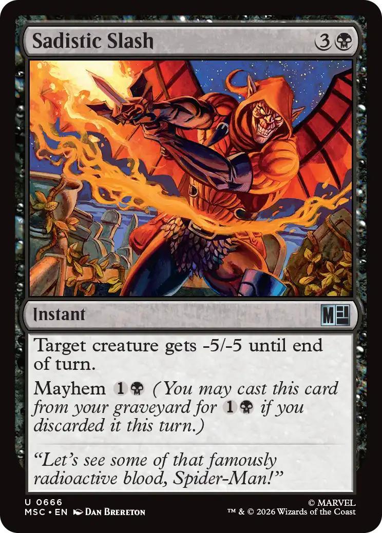 Sadistic Slash [666] [Jumpstart] [Marvel Super Heroes: Commander] [Non-Foil]