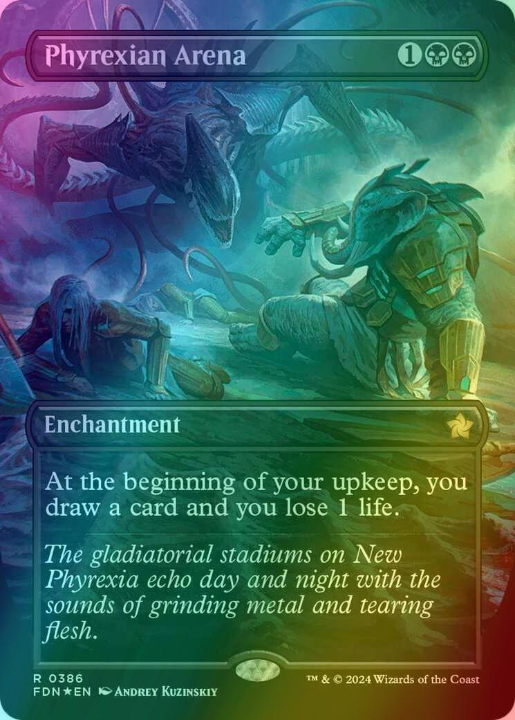 Phyrexian Arena [386] [Borderless] [Foundations] [Mana Foil]