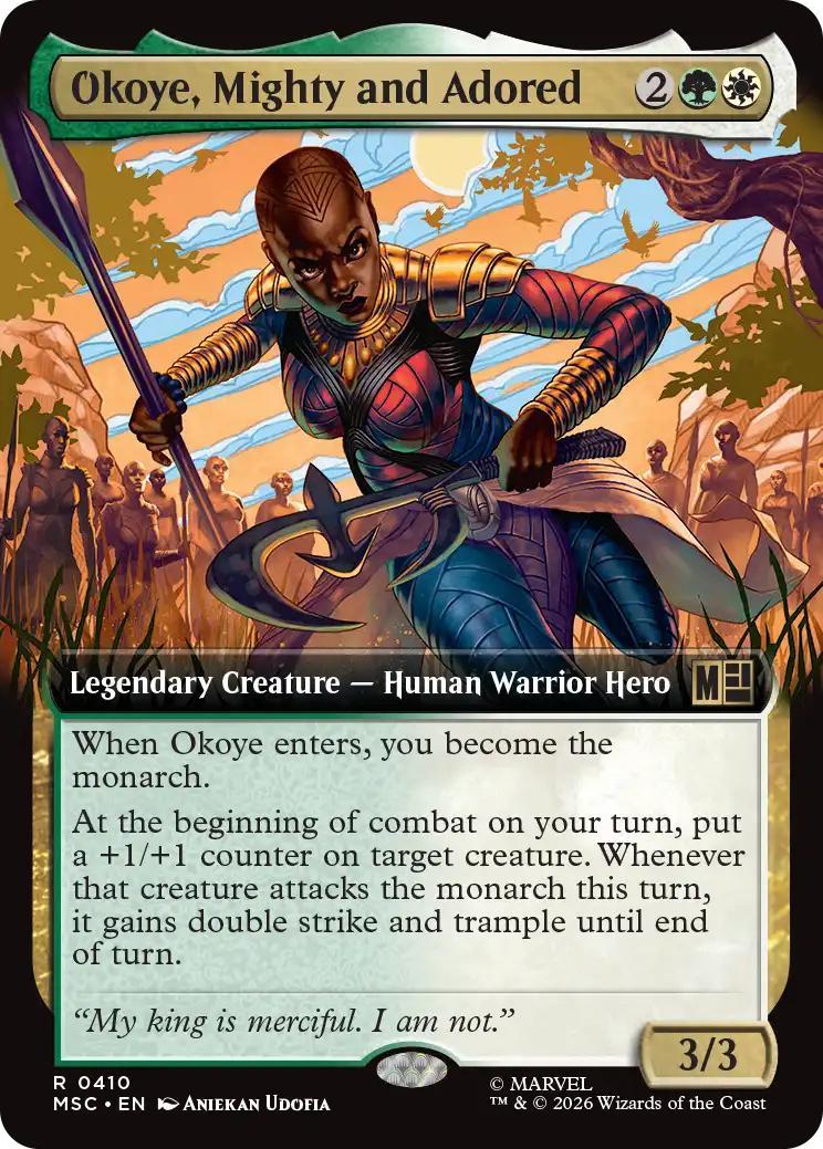 Okoye, Mighty and Adored [410] [Extended Art] [Marvel Super Heroes: Commander] [Non-Foil]