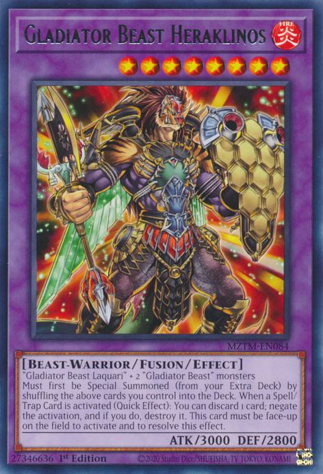 Gladiator Beast Heraklinos - MZTM-EN084 - Rare - 1st Edition