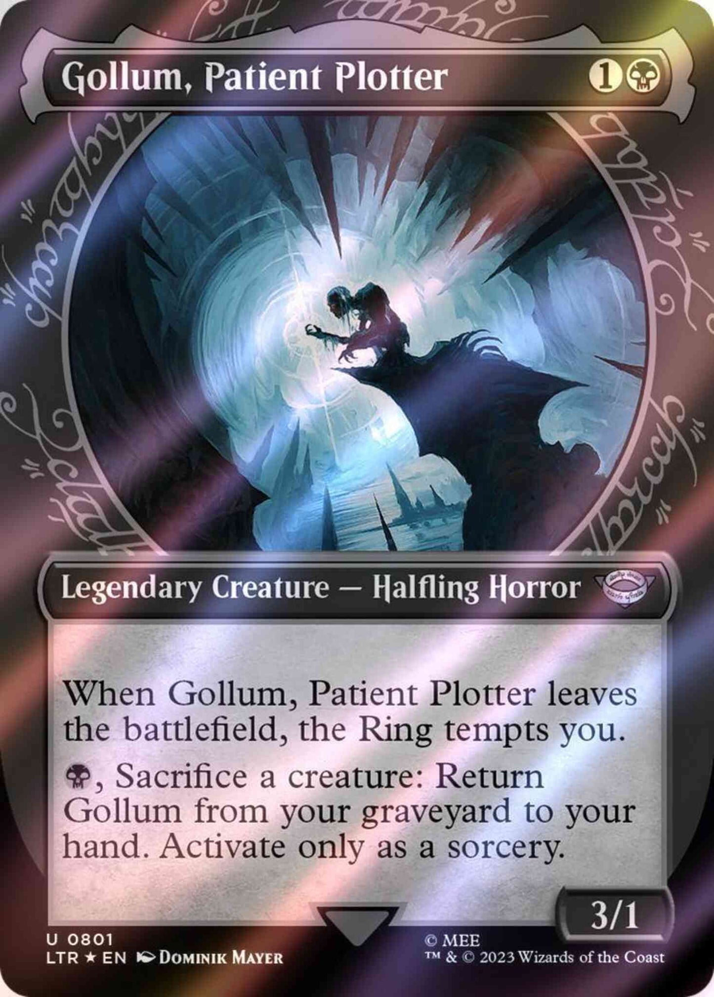 Gollum, Patient Plotter [801] [Ring Showcase] [The Lord of the Rings: Tales of Middle-earth] [Surge Foil]