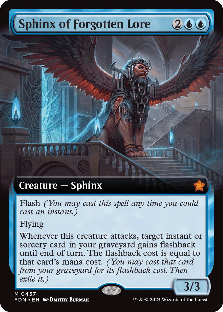 Sphinx of Forgotten Lore [457] [Extended Art] [Foundations] [Non-Foil]