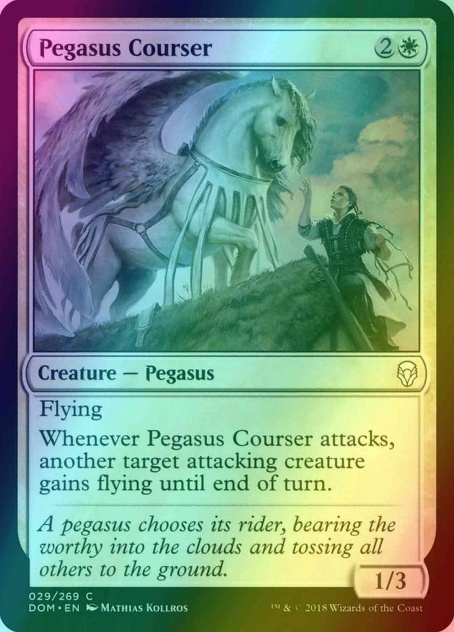 Pegasus Courser [29] [Dominaria] [Foil]