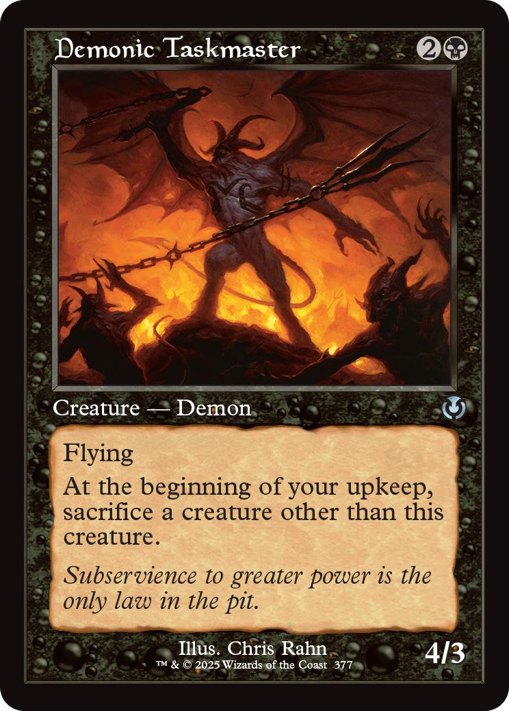 Demonic Taskmaster [377] [Retro Frame] [Innistrad Remastered] [Non-Foil]