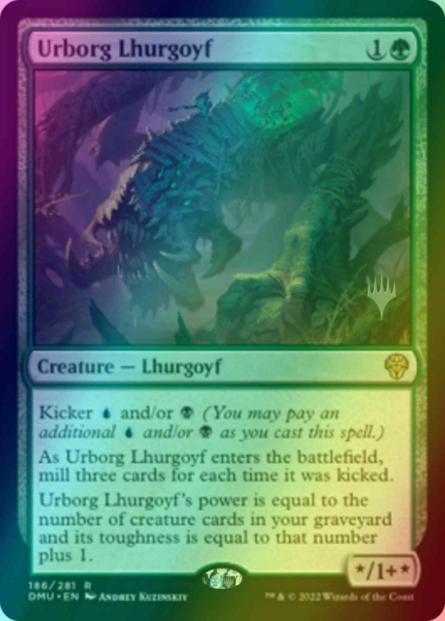 Urborg Lhurgoyf [186p] [Promo Pack] [Dominaria United: Promos] [Foil]