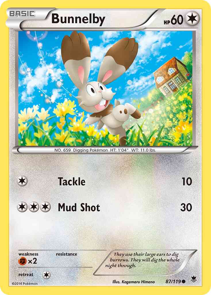 Bunnelby - 87/119 - Common [xy4-87] [Non-Holo]