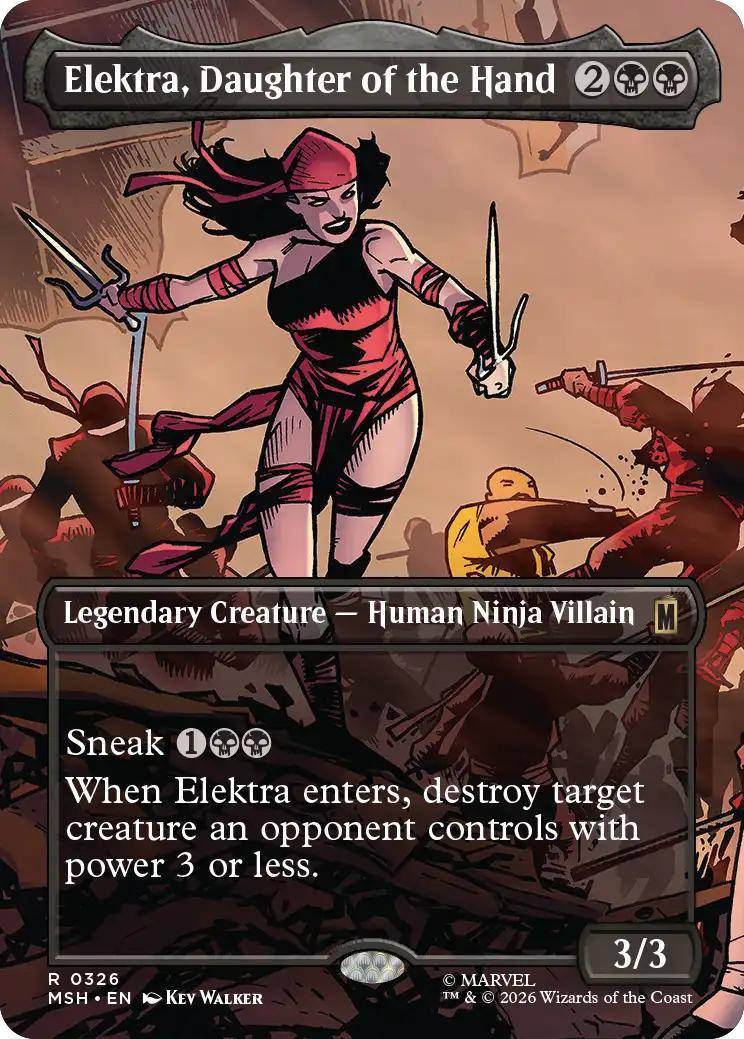 Elektra, Daughter of the Hand [326] [Borderless] [Scene] [Marvel Super Heroes] [Non-Foil]