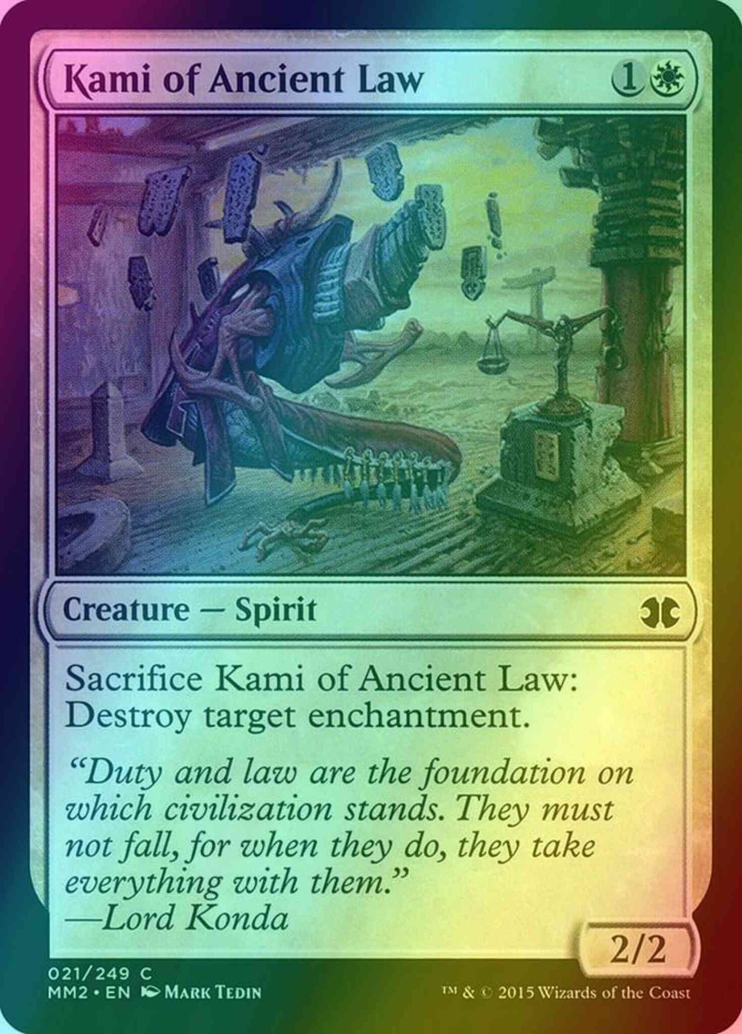 Kami of Ancient Law [21] [Modern Masters 2015] [Foil]