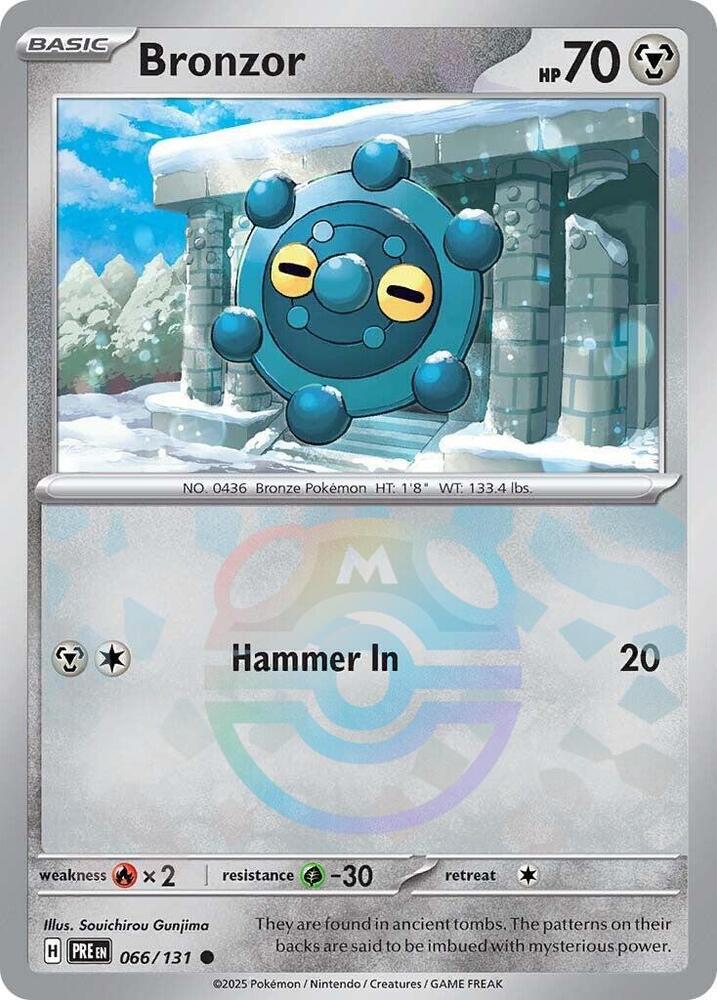 Bronzor - Master Ball Pattern - 066/131 - Common [sv085-066] [Reverse Holo]