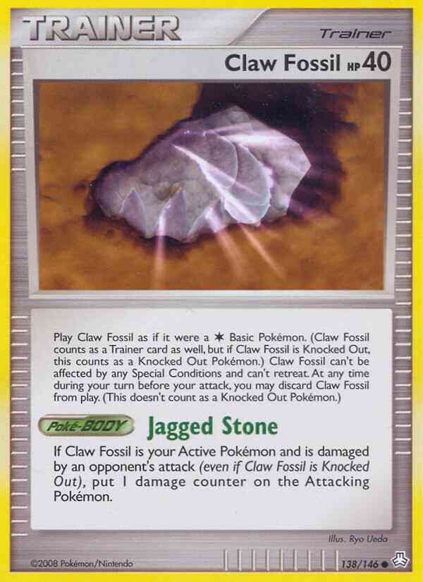 Claw Fossil - 138/146 - Common [dp6-138] [Reverse Holo]