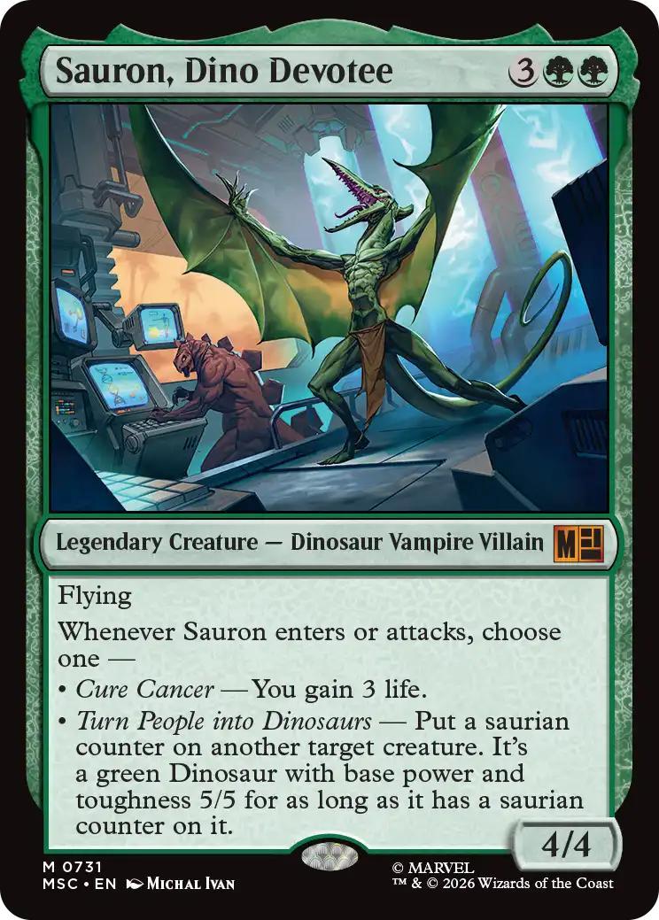 Sauron, Dino Devotee [731] [Jumpstart] [Marvel Super Heroes: Commander] [Non-Foil]