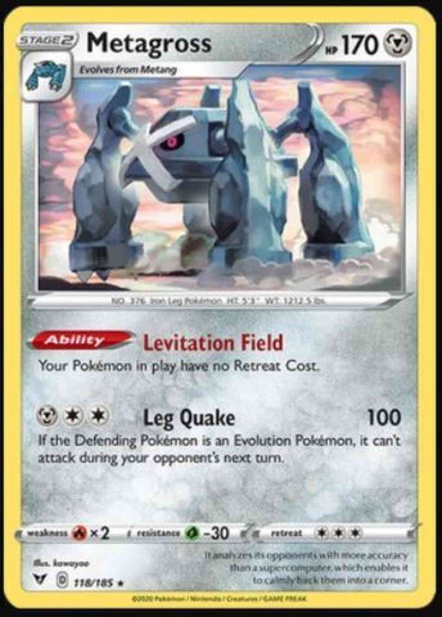 Metagross - 118/185 - Rare [swsh4-118] [Reverse Holo]