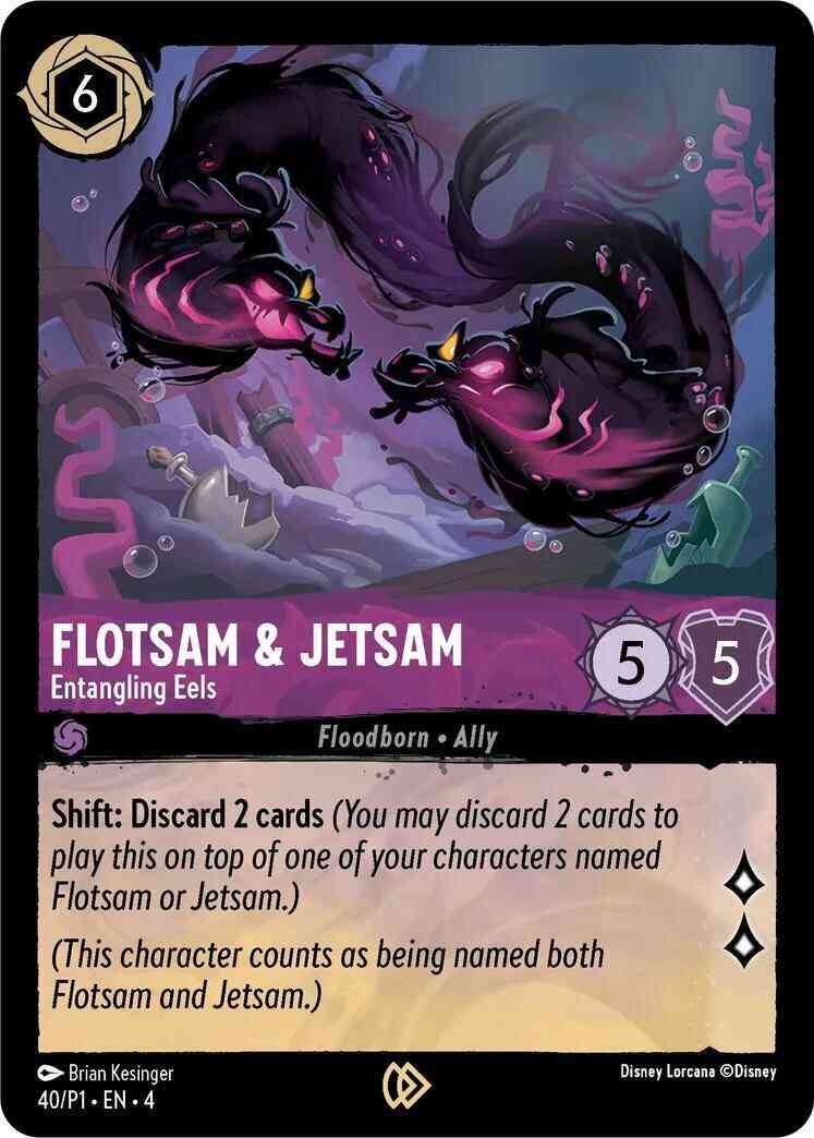 Flotsam & Jetsam - Entangling Eels - 40/P1 [Disney Lorcana Promo Cards] [Cold Foil]