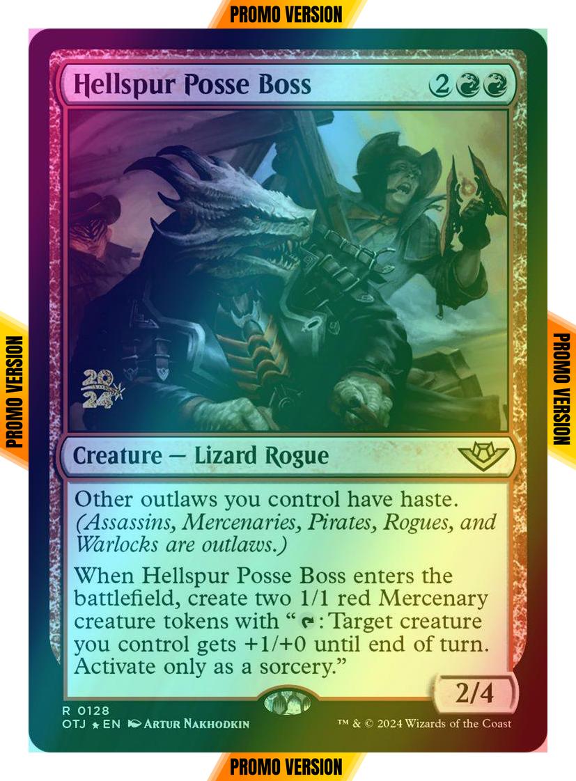 Hellspur Posse Boss [128s] [Prerelease] [Outlaws of Thunder Junction: Promos] [Foil]
