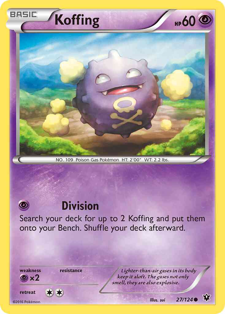 Koffing - 27/124 - Common [xy10-27] [Non-Holo]