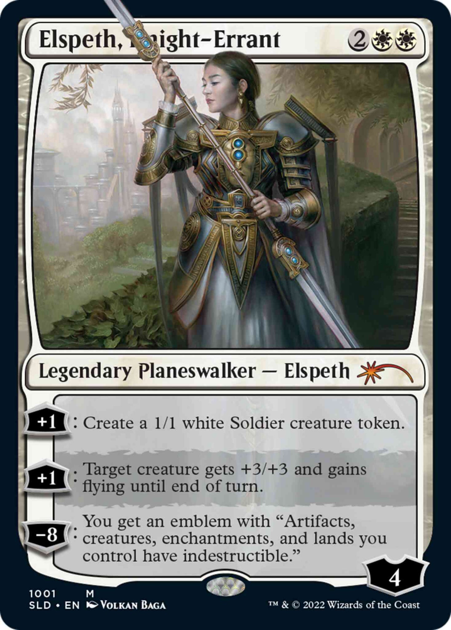 Elspeth, Knight-Errant [1001] [Volkan Baga] [Secret Lair Drop] [Non-Foil]