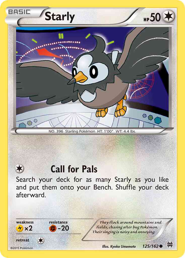 Starly - 125/162 - Common [xy8-125] [Reverse Holo]