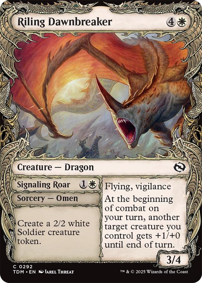Riling Dawnbreaker // Signaling Roar [292] [Draconic Frame Showcase] [Tarkir: Dragonstorm] [Non-Foil]
