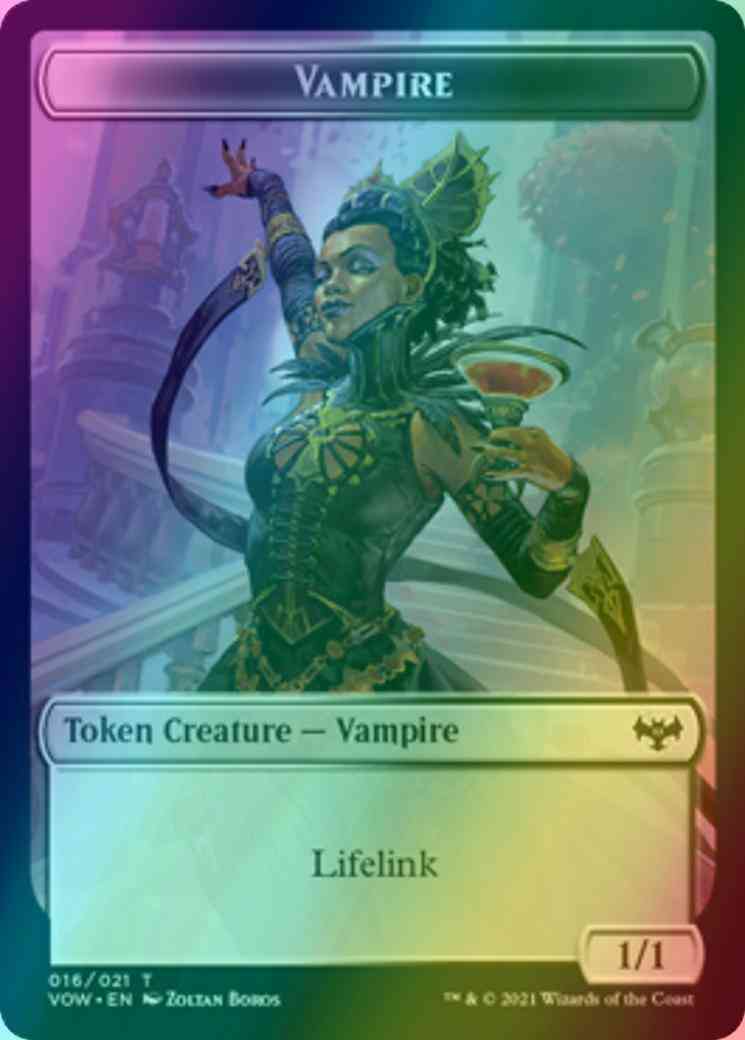 Vampire Token (16) // Zombie Token (08) [Innistrad: Crimson Vow: Tokens] [Foil]