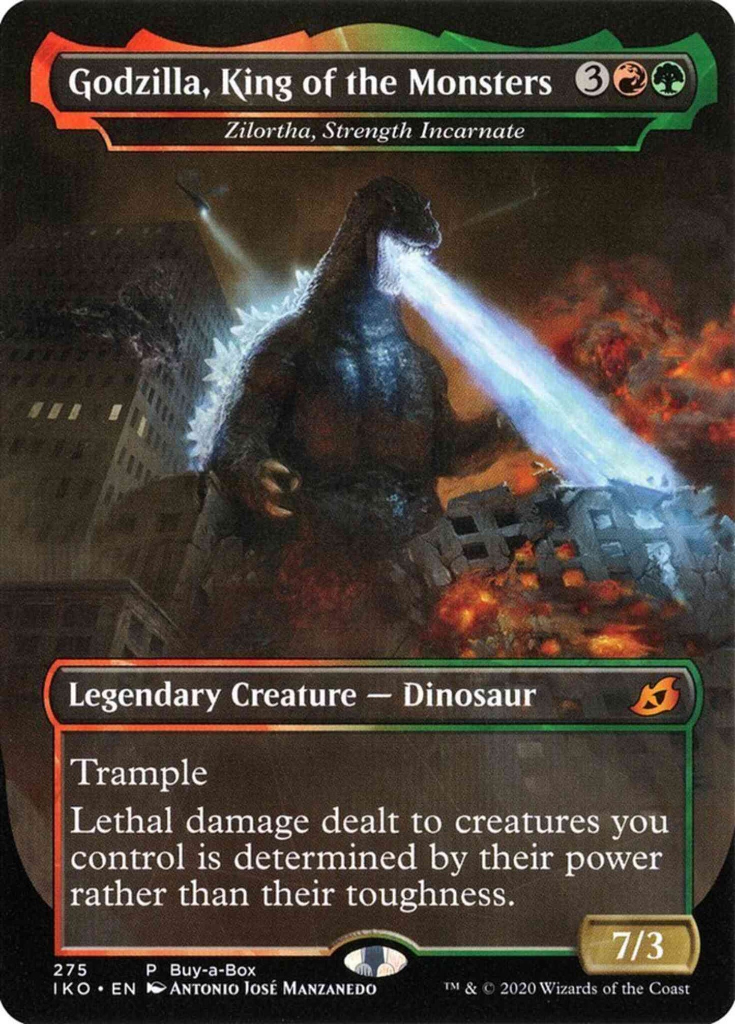 Godzilla, King of the Monsters - Zilortha, Strength Incarnate [275] [Alternate Art] [Godzilla] [Ikoria: Lair of Behemoths] [Non-Foil]