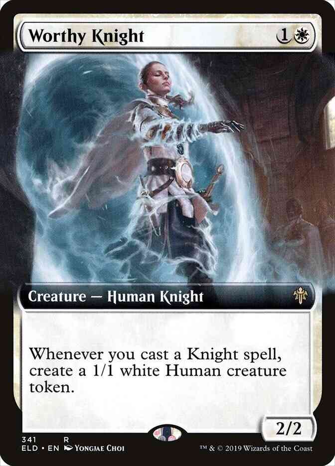 Worthy Knight [341] [Extended Art] [Throne of Eldraine] [Non-Foil]