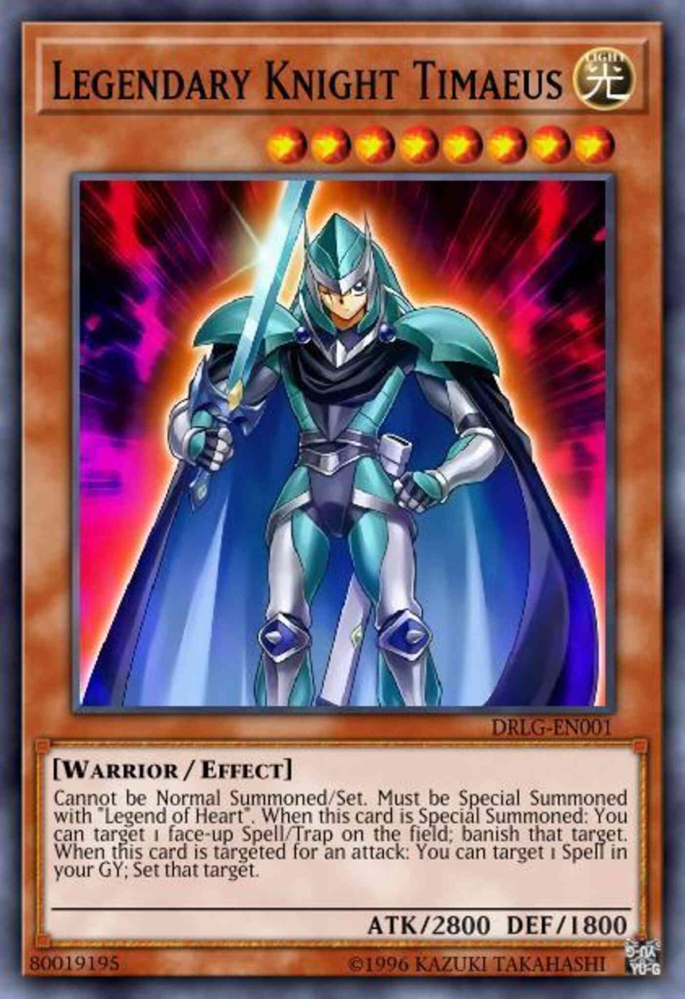 Legendary Knight Timaeus (Blue) - DLCS-EN001 - Ultra Rare - 1st Edition