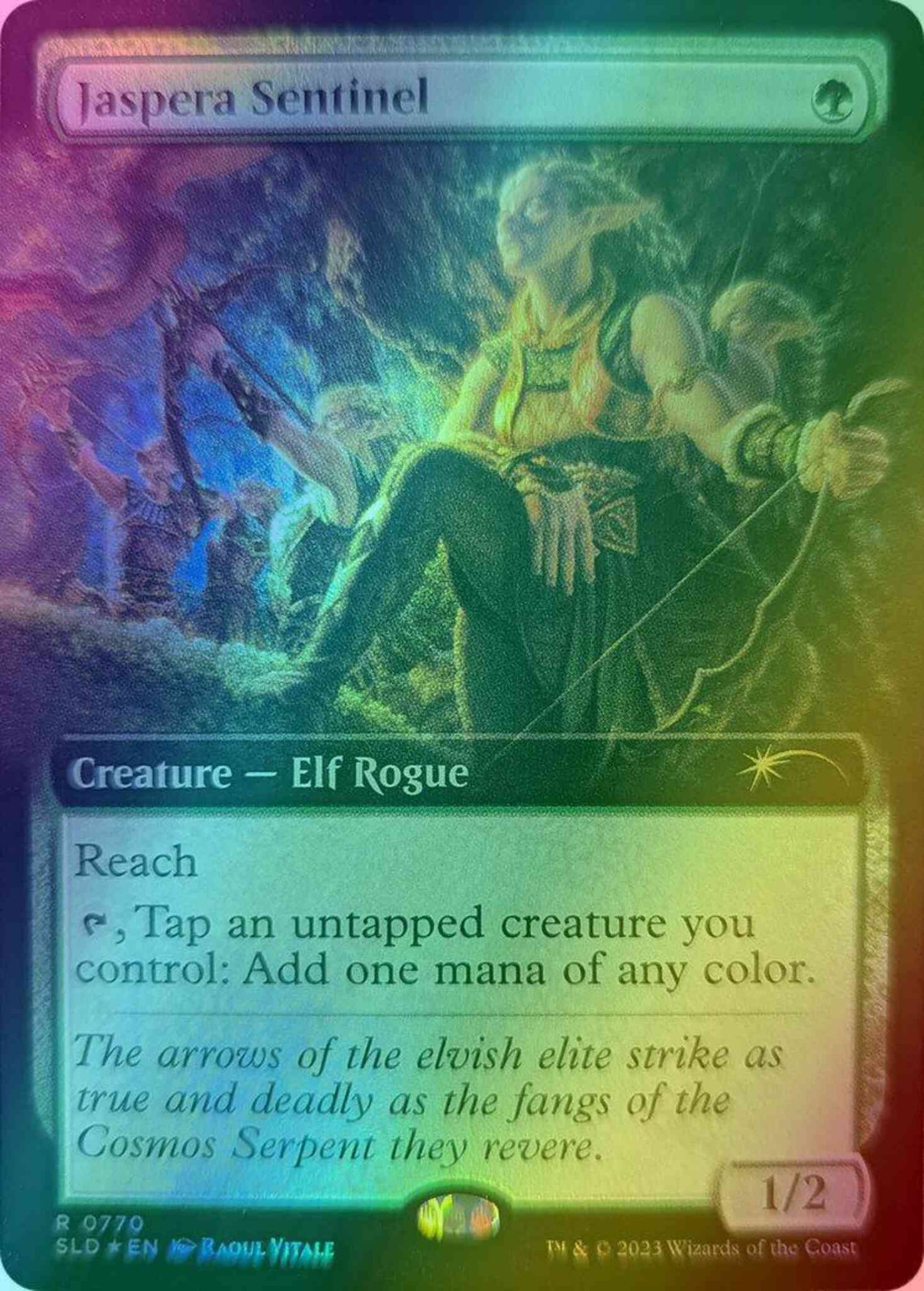 Jaspera Sentinel [0770] [Extended Art] [Raoul Vitale] [Secret Lair Drop] [Foil]