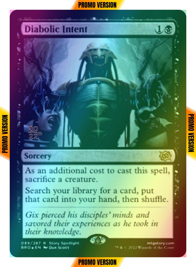 Diabolic Intent [89s] [Prerelease] [The Brothers' War: Promos] [Foil]