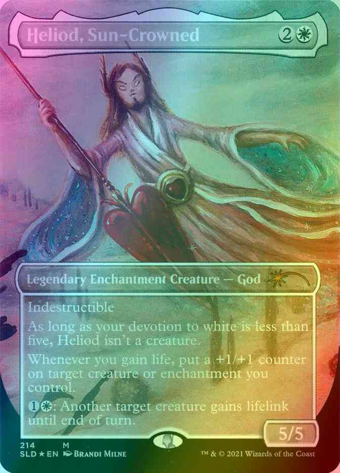 Heliod, Sun-Crowned [0214] [Borderless] [Valentine's Day 2021] [Secret Lair Drop] [Foil]