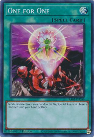 One for One - RA03-EN056 - Super Rare - 1st Edition