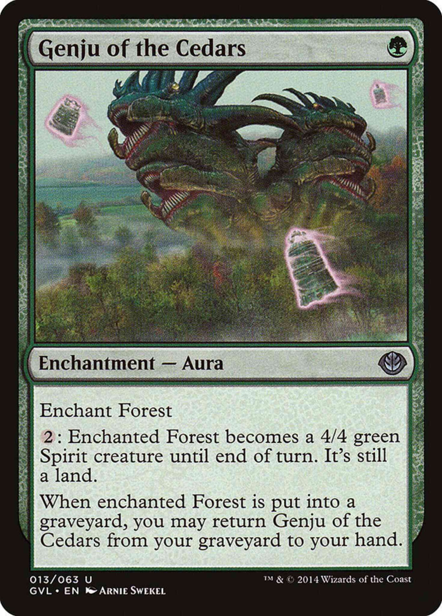 Genju of the Cedars [13] [Duel Decks Anthology: Garruk vs. Liliana] [Non-Foil]