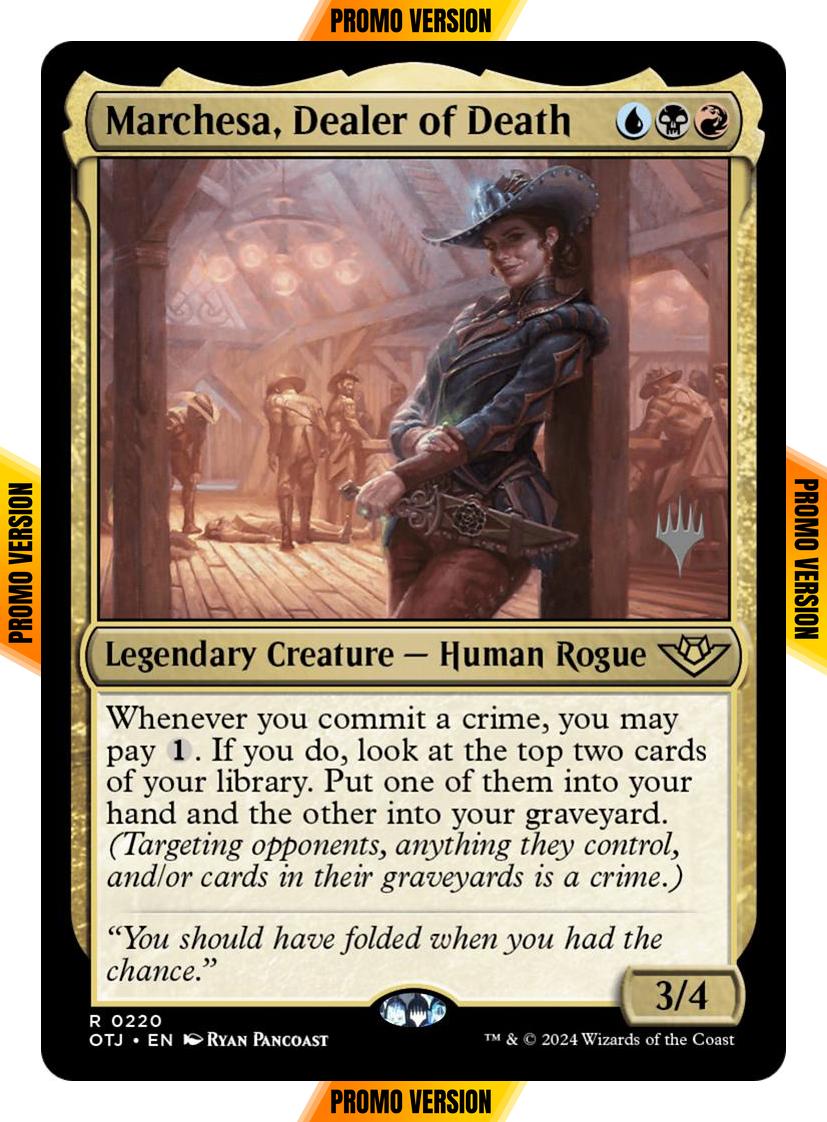 Marchesa, Dealer of Death [220p] [Promo Pack] [Outlaws of Thunder Junction: Promos] [Non-Foil]