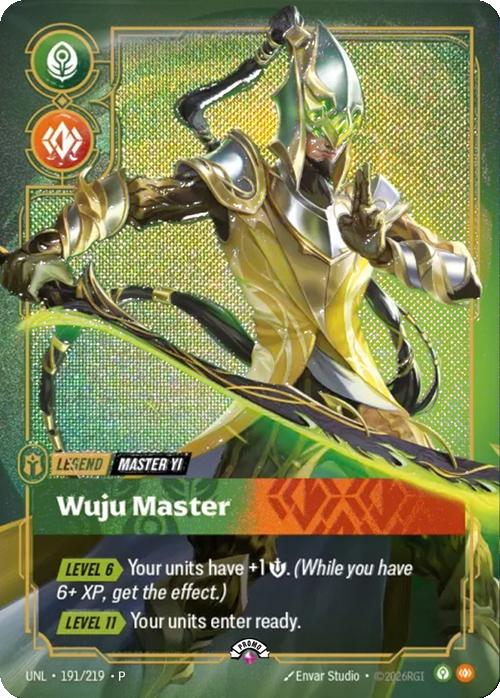 Wuju Master (Master Yi) (Metal) - 191/219 [Riftbound Organized Play Promotional Cards] [Foil]
