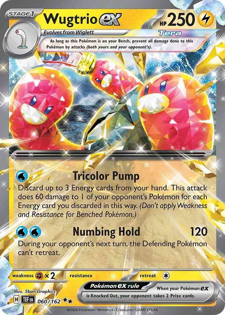 Wugtrio ex - 060/162 - Double Rare [sv05-060] [Ultra]