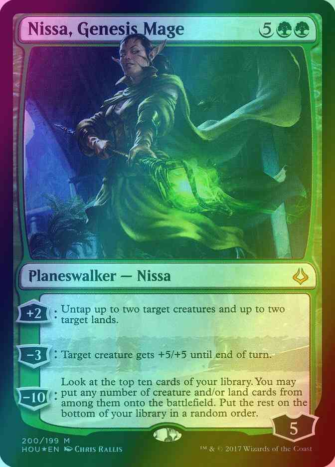 Nissa, Genesis Mage [200] [Planeswalker Deck Exclusive] [Hour of Devastation] [Foil]