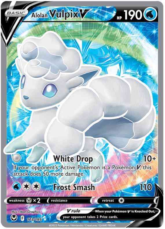 Alolan Vulpix V - 173/195 - Rare Ultra [swsh12-173] [Ultra]