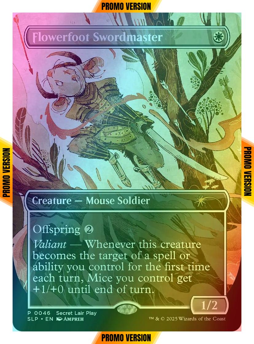 Flowerfoot Swordmaster [0046] [Borderless] [Secret Lair Promo] [Foil]