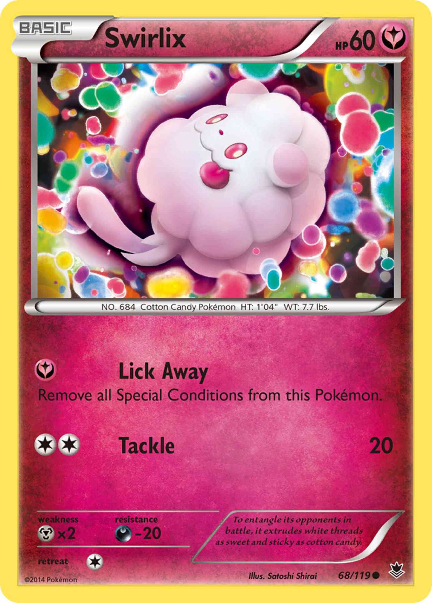 Swirlix - 68/119 - Common [xy4-68] [Reverse Holo]