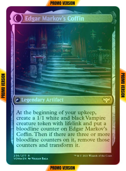 Edgar, Charmed Groom // Edgar Markov's Coffin [Prerelease] [236s] [Innistrad: Crimson Vow: Promos] [Foil]