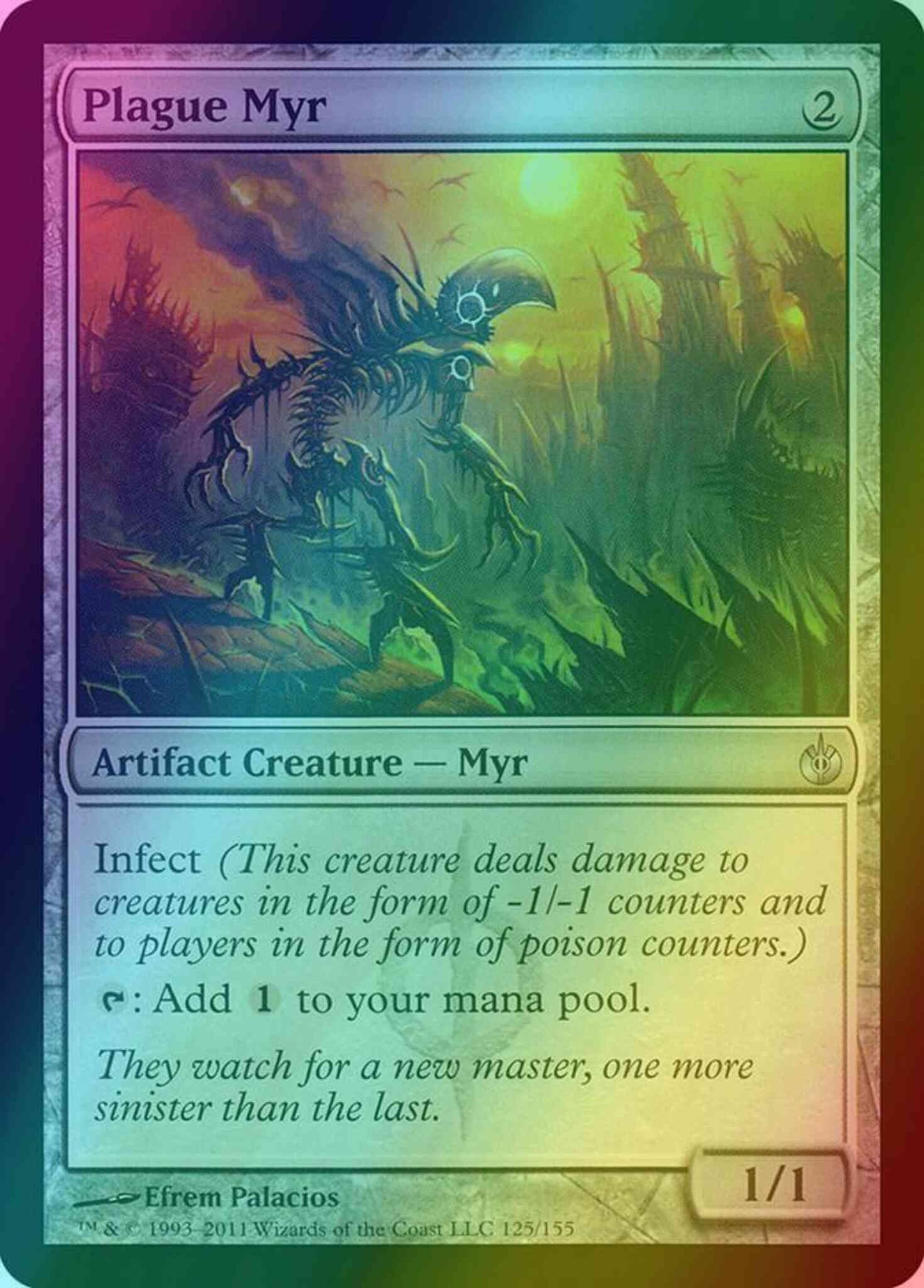 Plague Myr [125] [Mirrodin Besieged] [Foil]