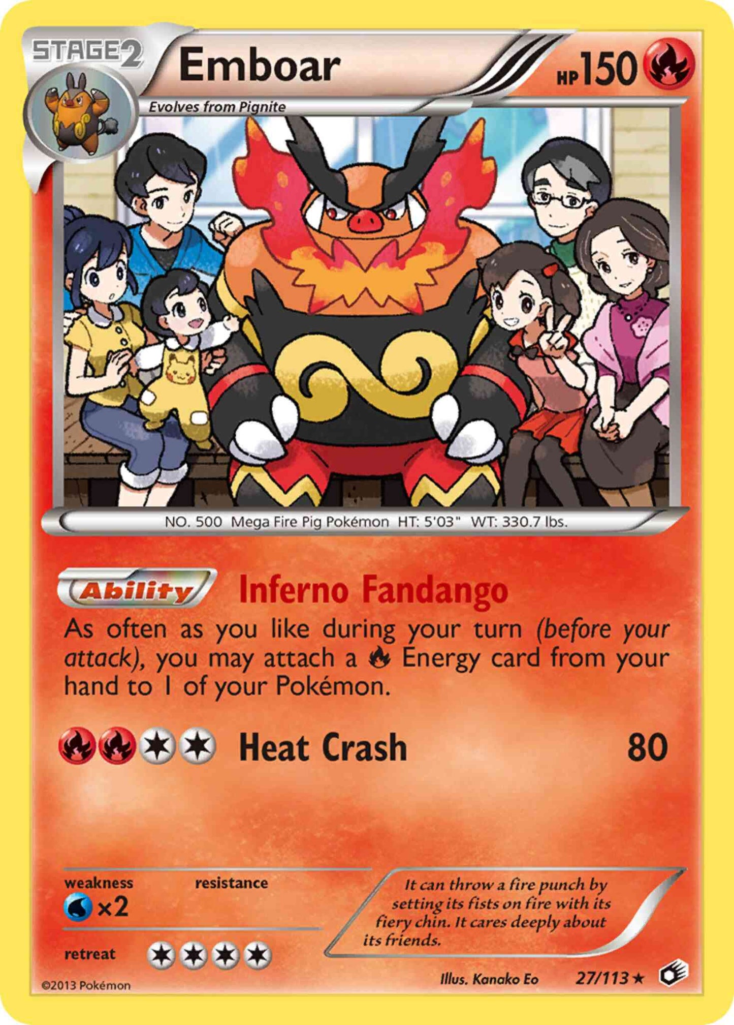 Emboar - 27/113 - Rare Holo [bw11-27] [Reverse Holo]